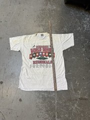 Vintage Single Stitch 1994 College World Series T Shirt Distressed Small Stains