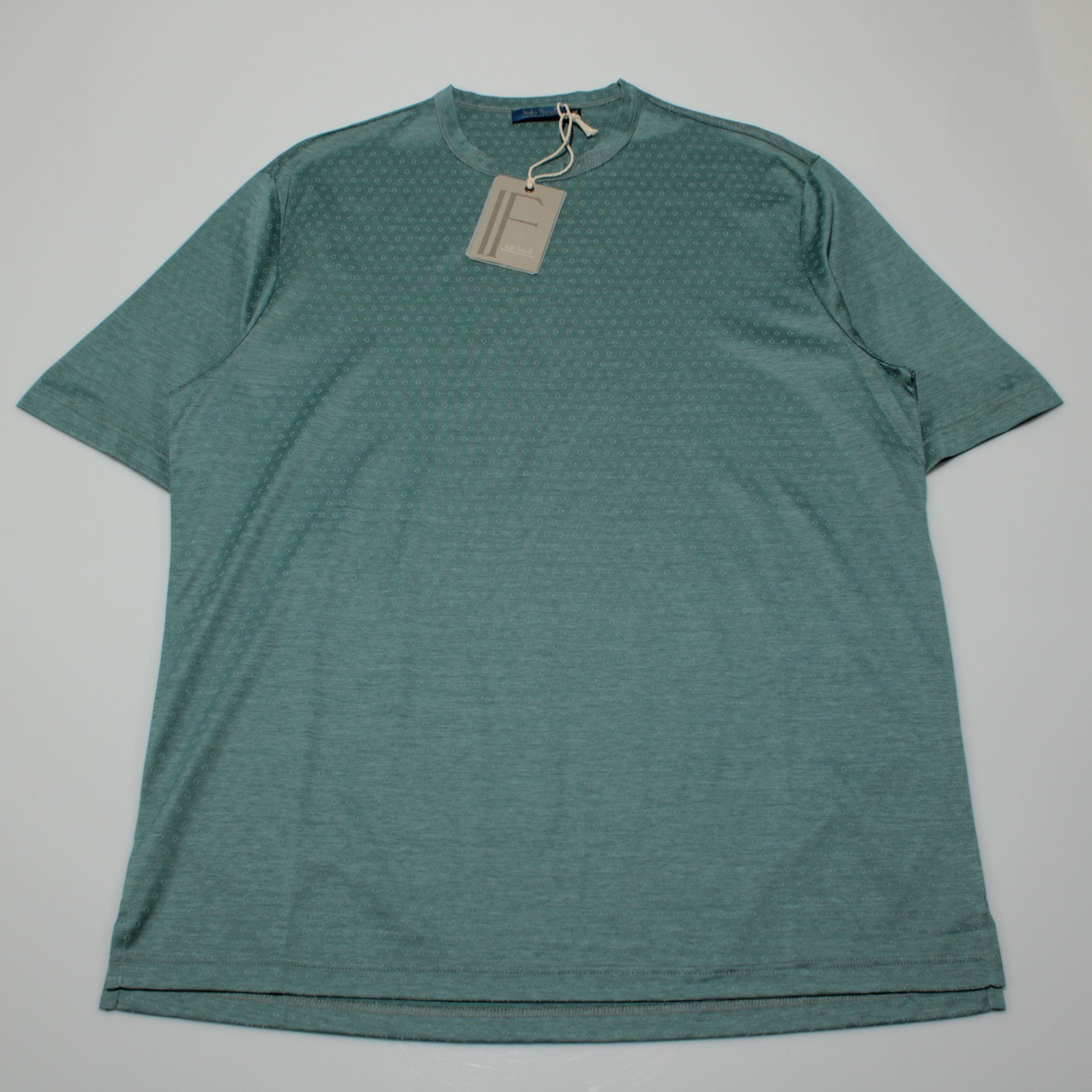 Italo Ferretti NWT Short Sleeve Crew Neck T-Shirt Size XL in Green 100% Cotton gallery