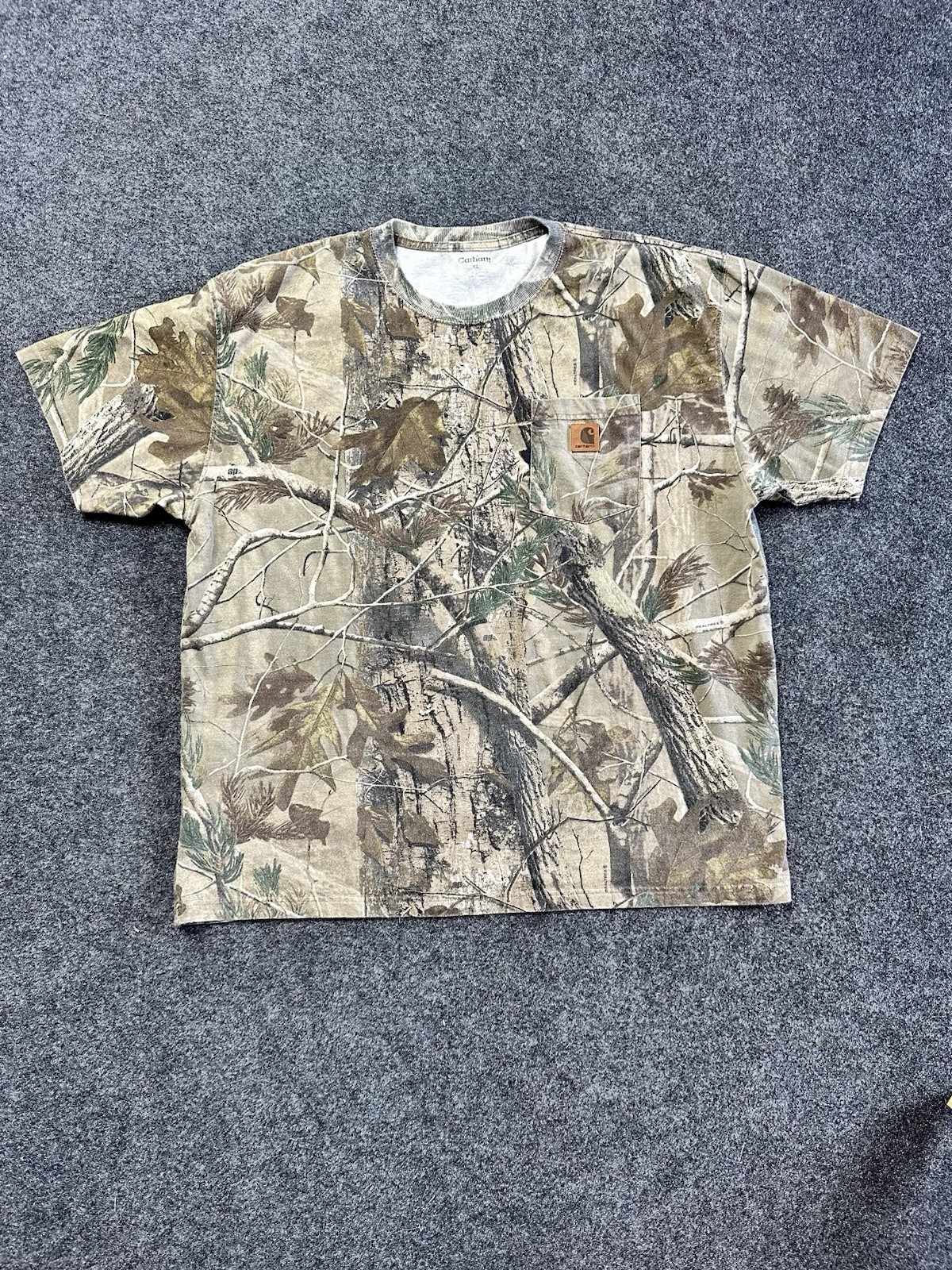 Vintage Carhartt Pocket Tee Real Tree Camo Tee Size XL