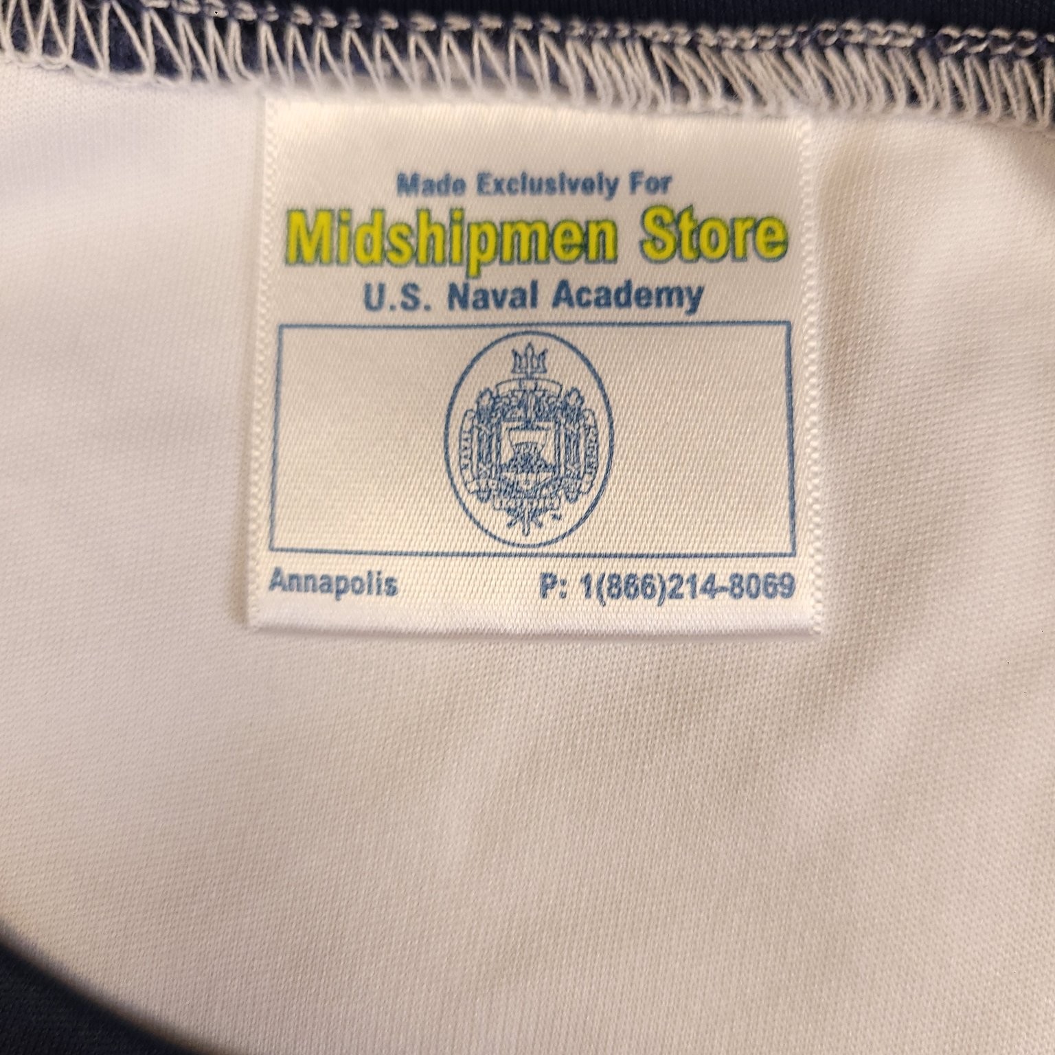 American Threads US Naval Academy 2XL White Performance Stretch Contrast Trim gallery