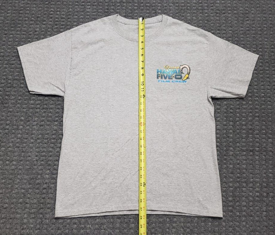 Hawaii Five O Men's XL Heather Gray T Shirt Season 9 Television Show Film Crew gallery