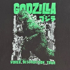 Godzilla World Destruction Tour T-Shirt Graphic Print XL