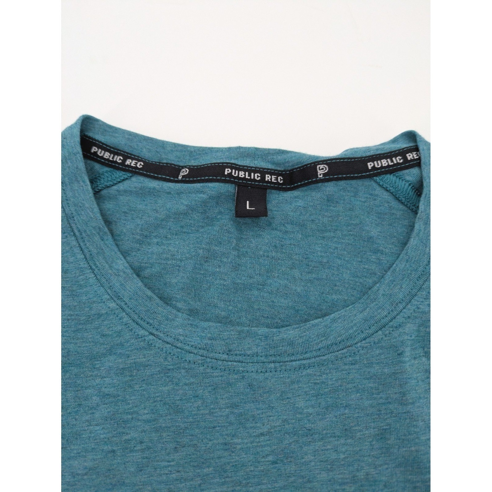 Public Rec Go-To Tee Crewneck Mens L Blue Raglan Short Sleeves Performance Shirt gallery