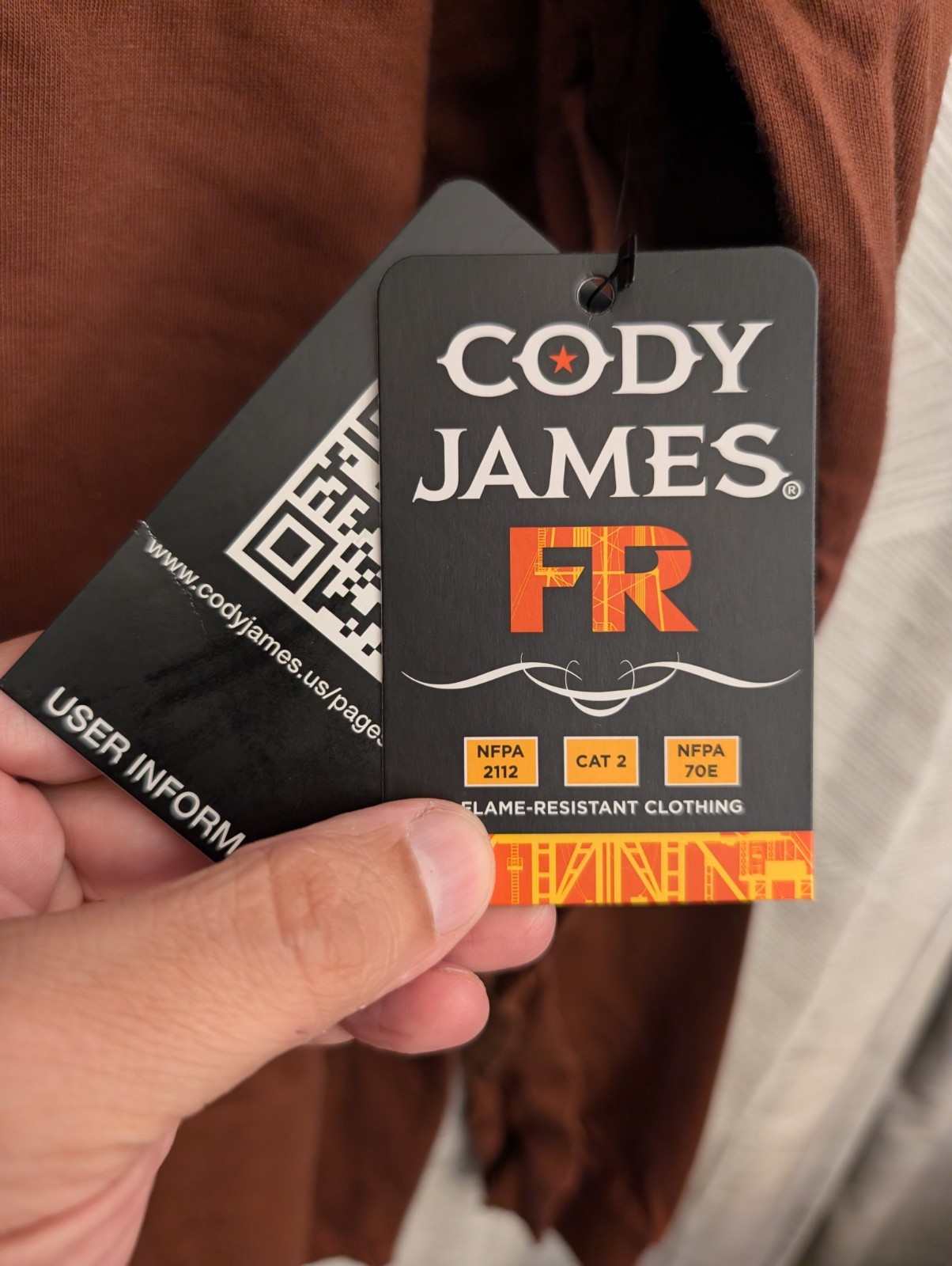 Cody James FR Flame Resistant Work Shirt Arc Rated Logo Long Sleeve Men's XL NEW gallery