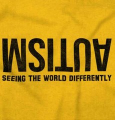 Autism Seeing The World Differently Awareness Adult Short Sleeve Crewneck Tee
