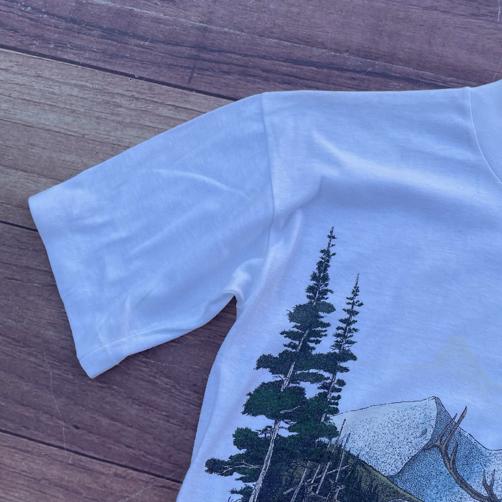 Vintage Harlequin Edmonton Canada Wildlife Nature White Single Stitch Shirt Sz M gallery