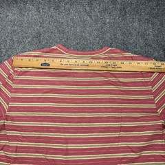 Faherty Sunwashed Tee T-Shirt Mens Large Faded Red Reef Stripe Organic Cotton