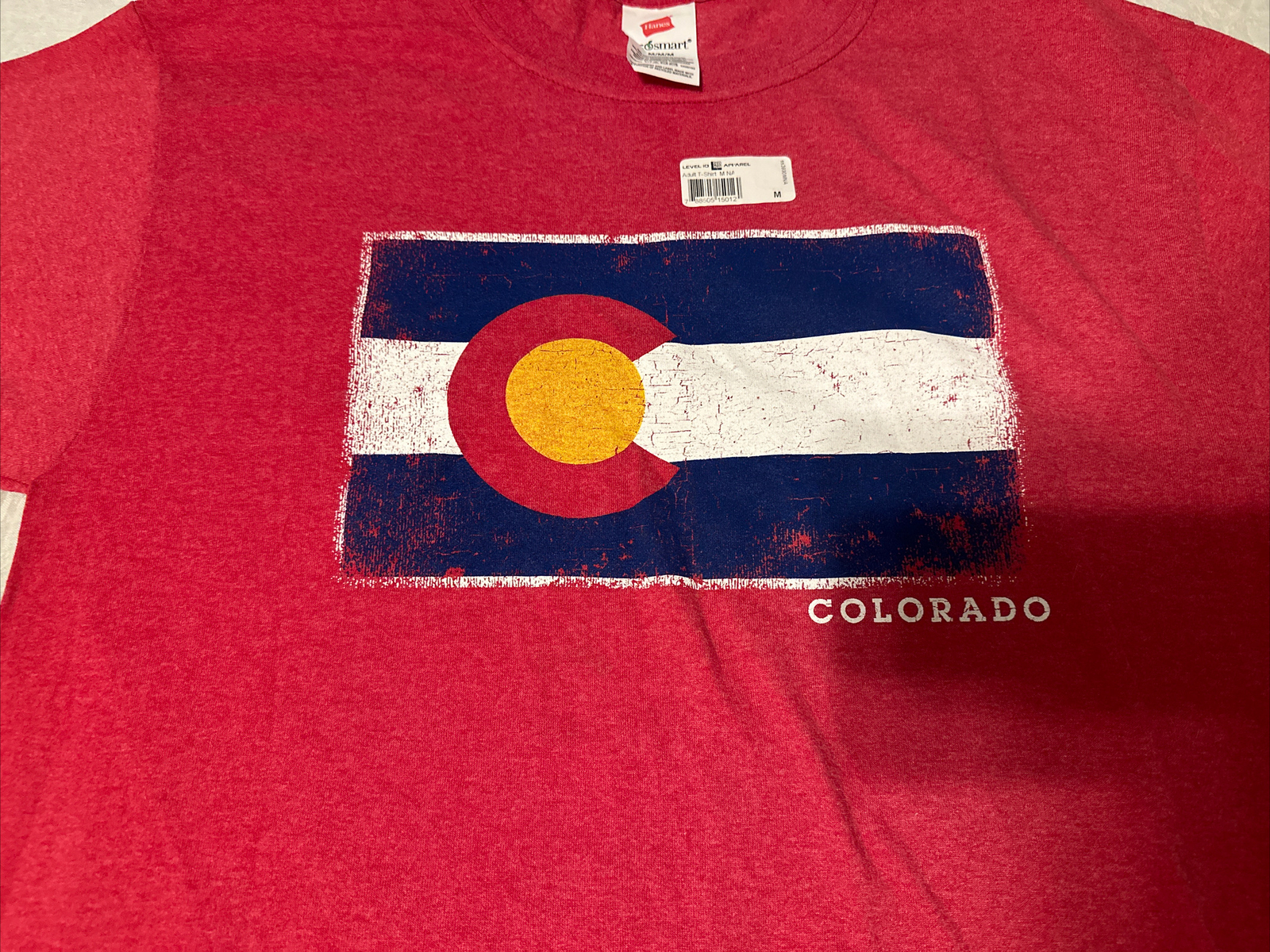 NEW Hanes Ecosmart Colorado Men's T-Shirt Size Medium M Red Short Sleeve gallery