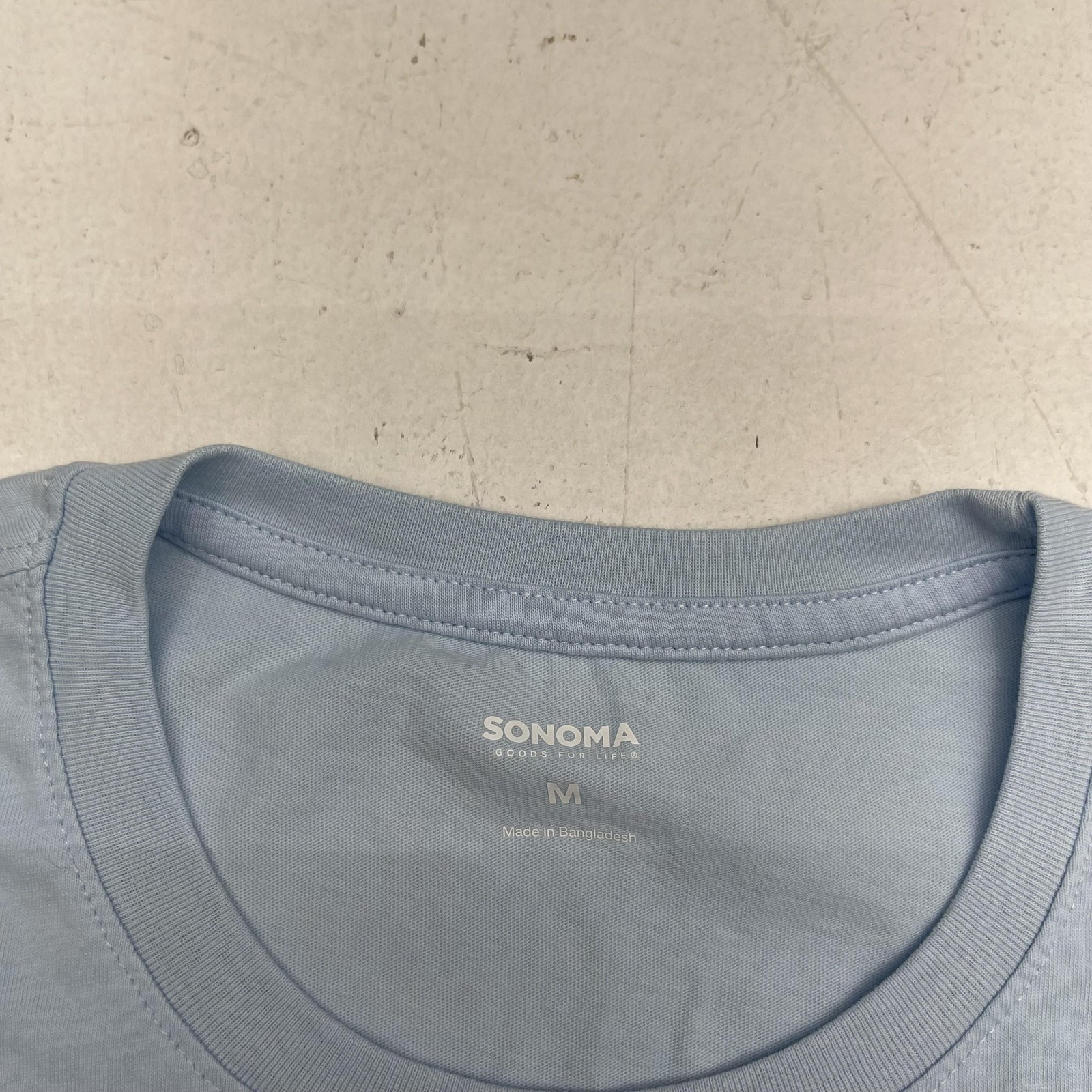 Sonoma Goods For Life Shirt Mens Medium Blue Essential Crewneck Stretch Tagless gallery
