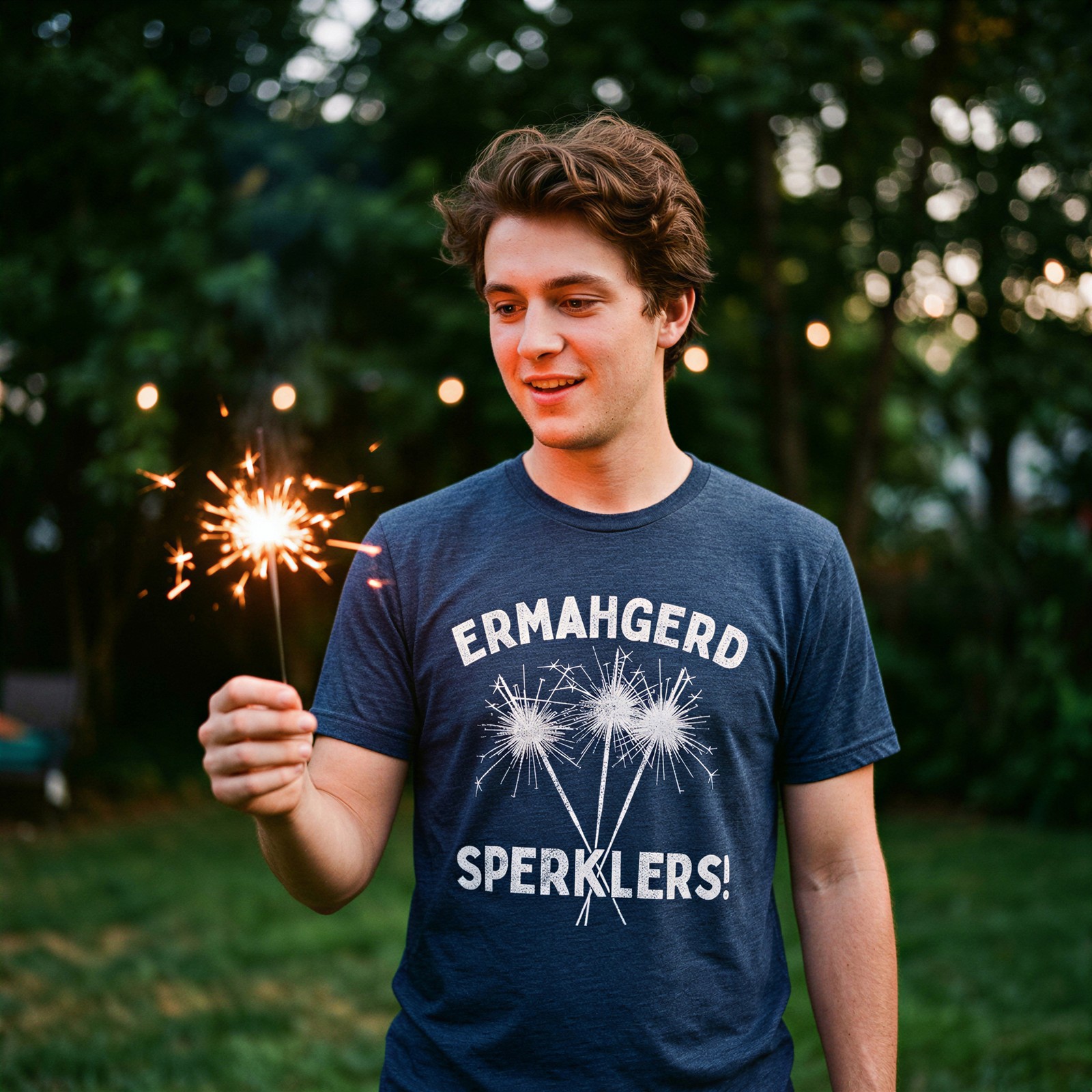 Mens Ermahgerd Sperklers T Shirt Funny 4th of July Fireworks Sparklers Graphic gallery