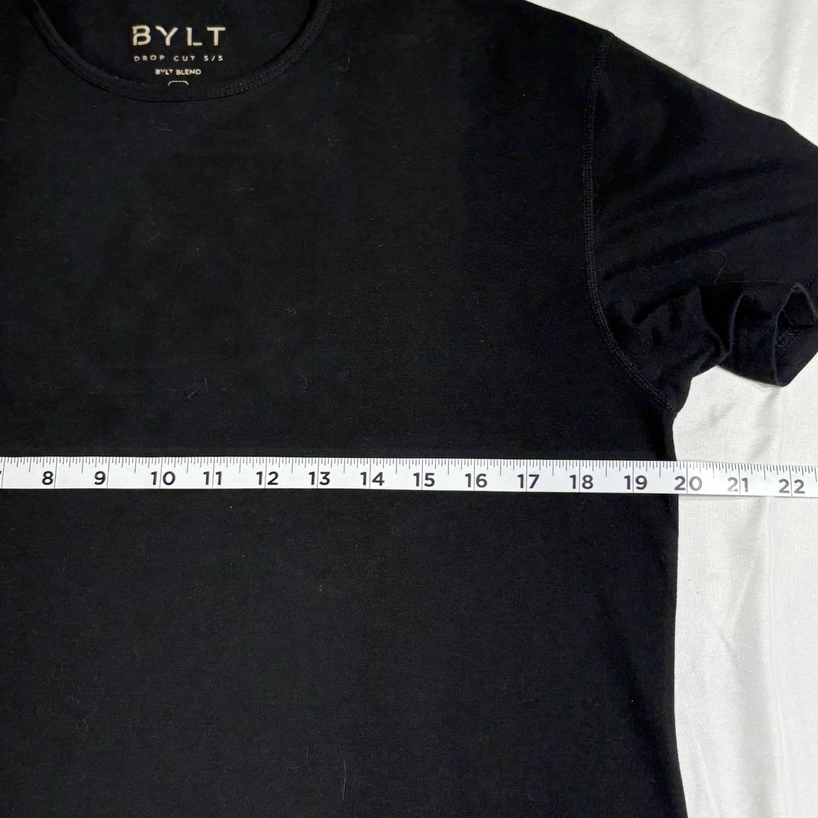 BYLT Drop Cut Short Sleeve T-Shirt Black Mens Size M Premium Basics Athletic Fit gallery