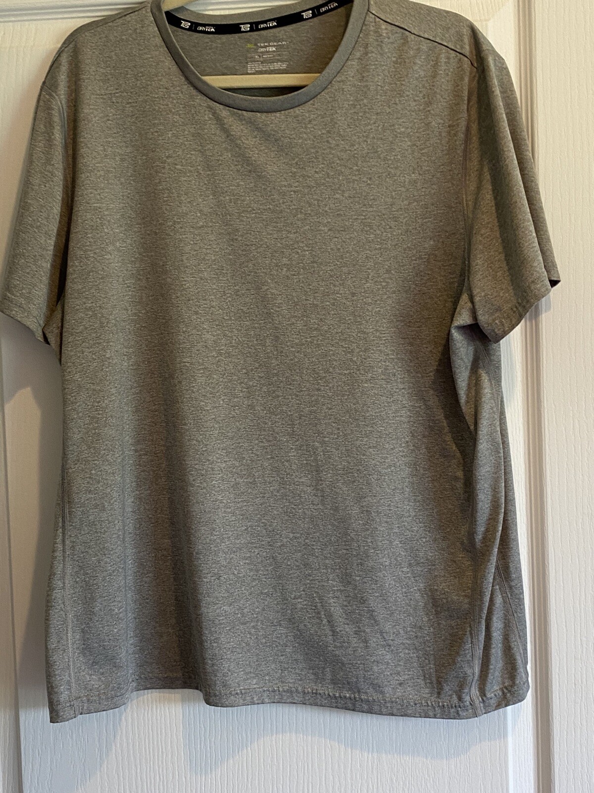 TEK GEAR DRY TEK Men's Short Sleeve T-shirt size XL, grey, Gray polyester NWOT gallery