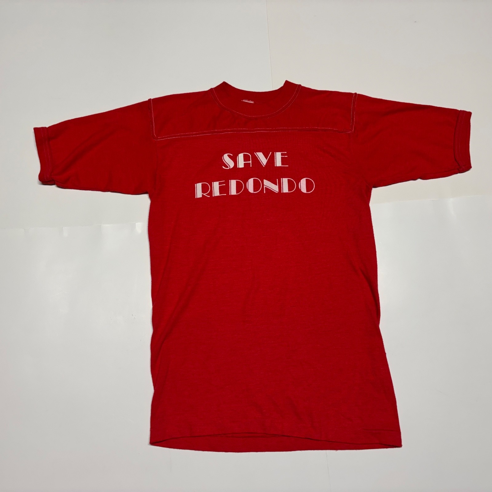 Vintage SAVE REDONDO BEACH California T-Shirt in Small 34-36 by Stedman Sport-T