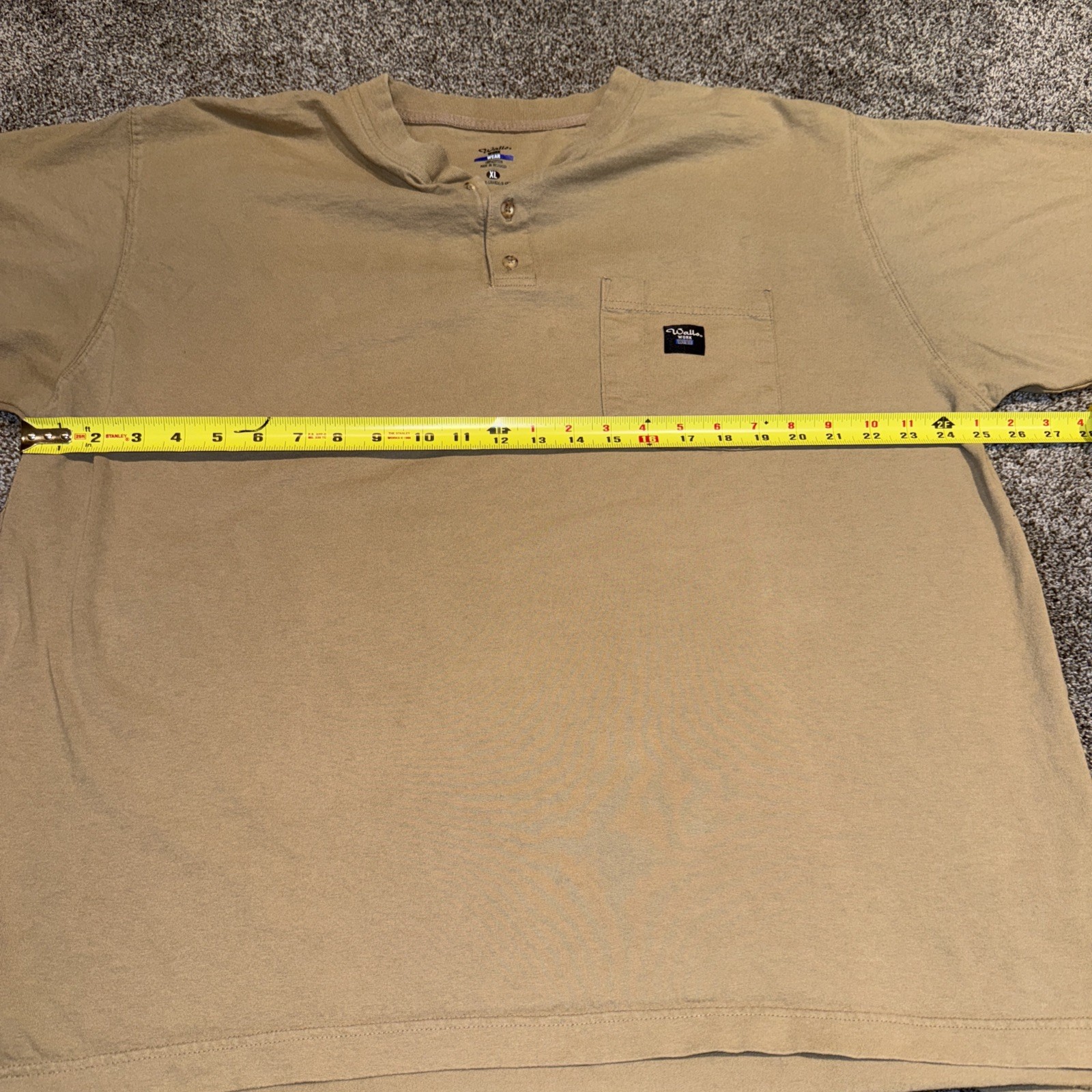 Walls Work Wear T-shirt Tan XL Basic Comfort Casual Streetwear Classic gallery