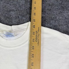 Bob Harrison White Cat Face Graphic T-Shirt Blue Eyes Vintage M&O Knits White M