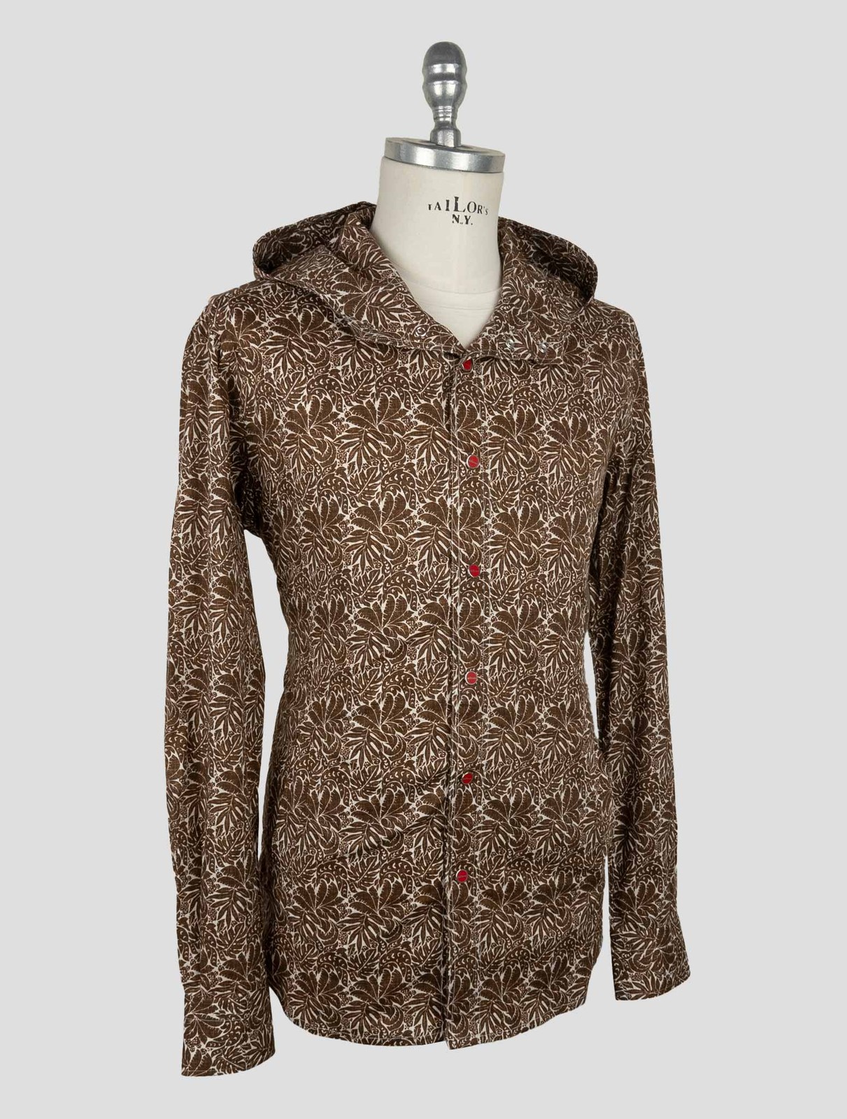 NEW KITON BROWN COTTON EA SHIRT MARIANO EU 56 - US 46 - 2XL KME45 gallery