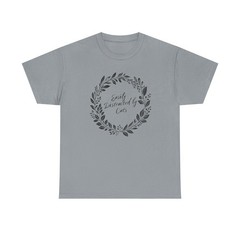 Easily Distracted by Cats T-Shirt | Elegant Rustic Wreath Tee