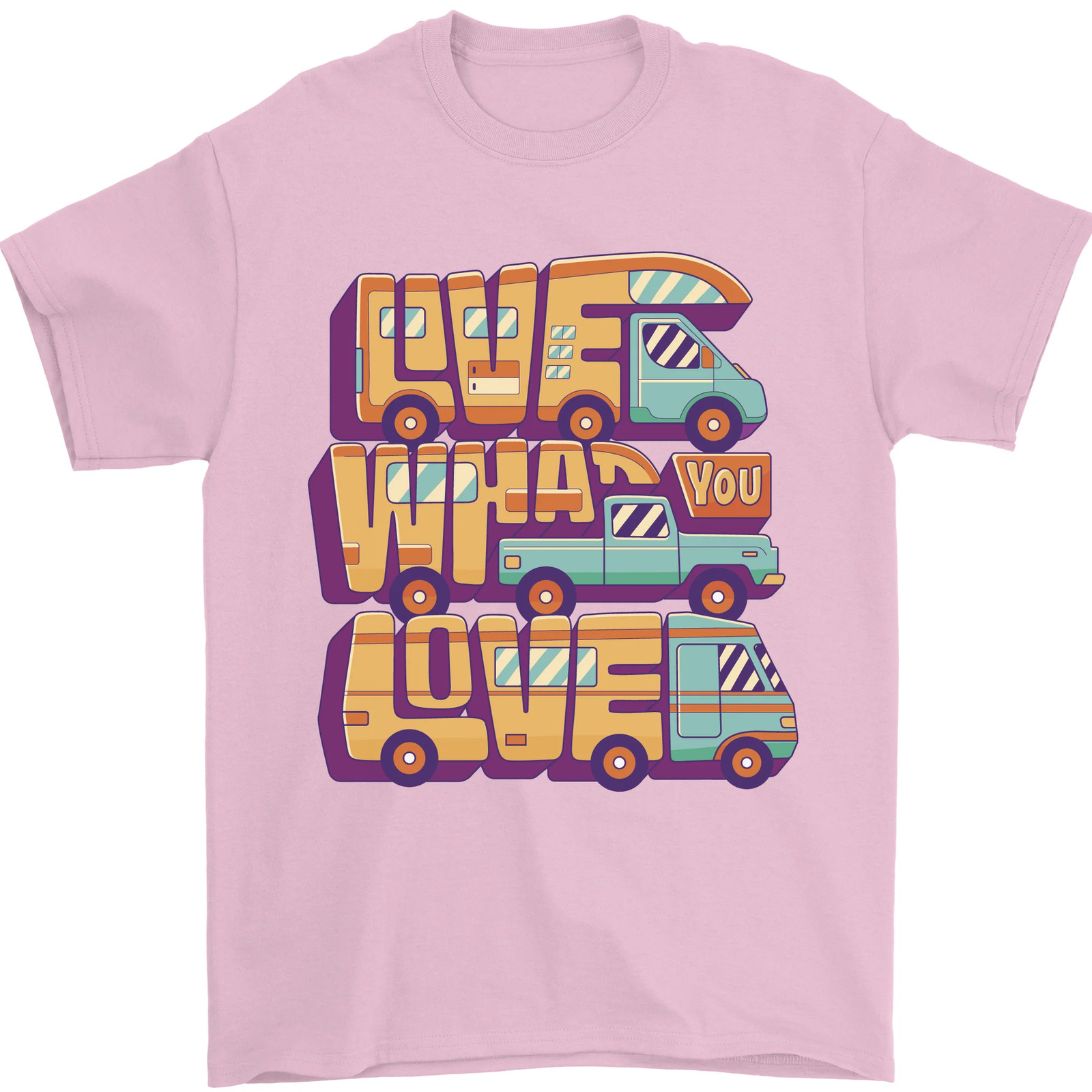 RV Live What You Love Motorhome Caravan Mens T-Shirt 100% Cotton gallery