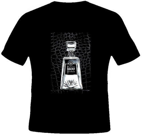 1800 100 Proof Tequila Select Silver Agave Black TShirt gallery