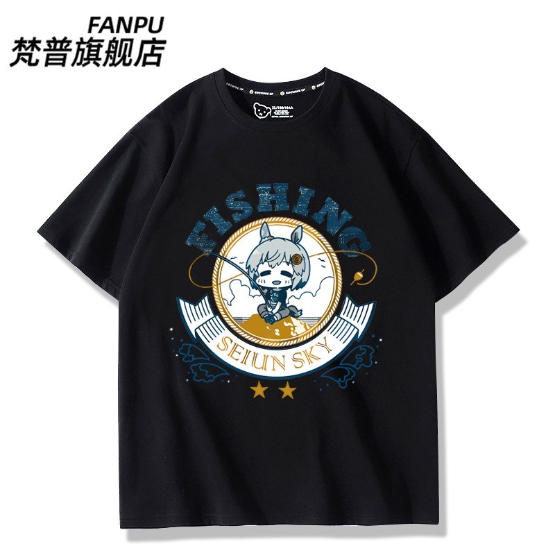 Seiun Sky Uma Musume Pretty Derby T-shirt Cosplay Halloween Pure Cotton White gallery
