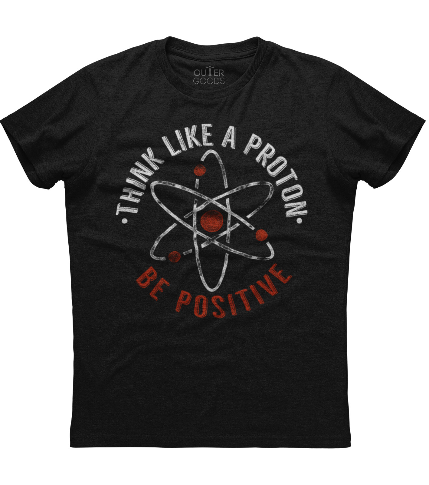 Science Gift Positive Thinking Proton Unisex Black T-Shirt gallery
