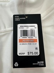 Under Armour Men’s Size 3XL White Seamless Stride Quarter Zip Running Top $75