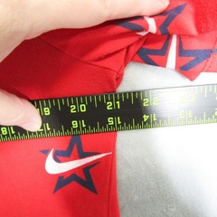 Nike Men Red Dri-Fit All Over Star Swoosh Graphic T-Shirt Size Large Americana