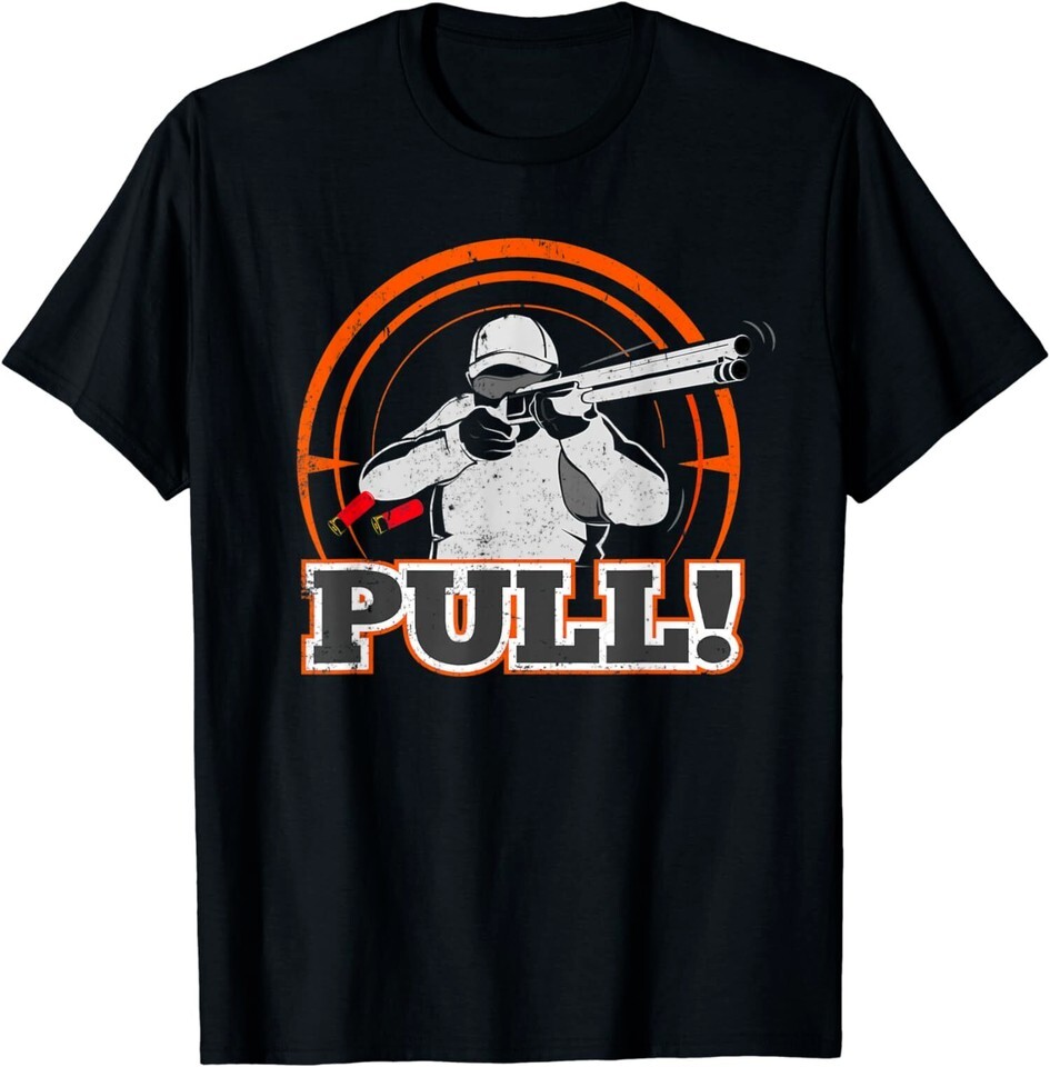 NEW LIMITED Pull Clay Skeet Shooting Trap Shotgun Target Gift T-Shirt