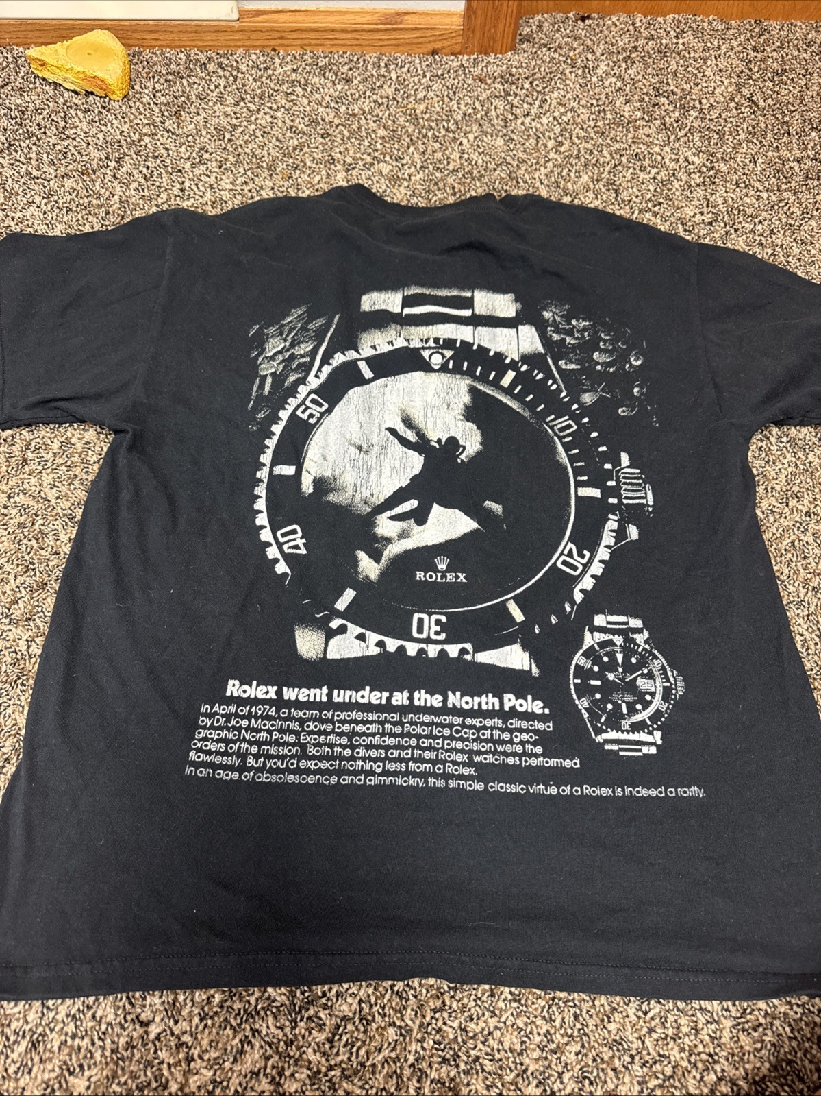 Black ROLEX Watch Submariner T-Shirt Strike Anywhere Made In USA Size Medium gallery