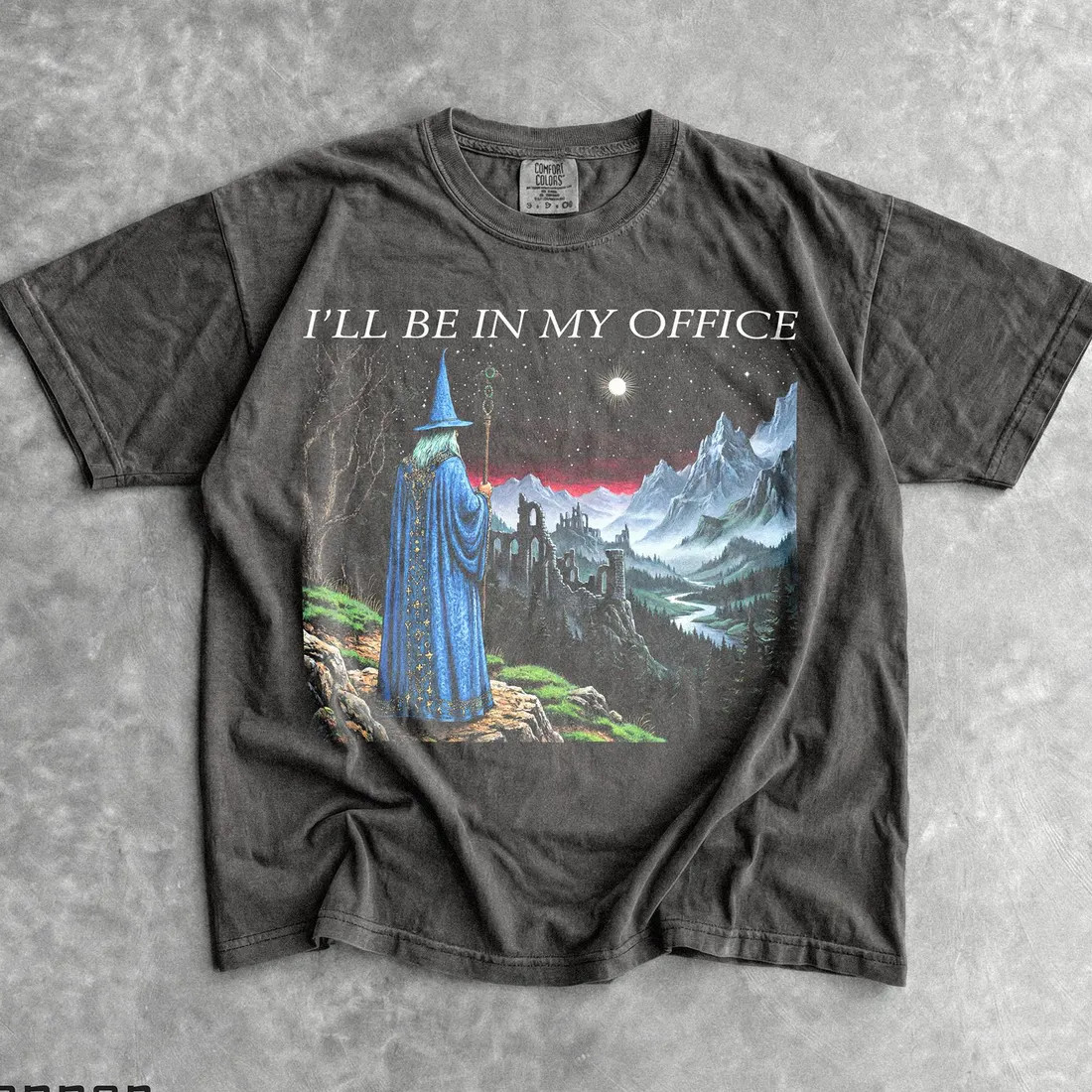 I'll Be In My Office T-Shirt Unisex Graphic Tee - Vintage Fantasy Wizard gallery