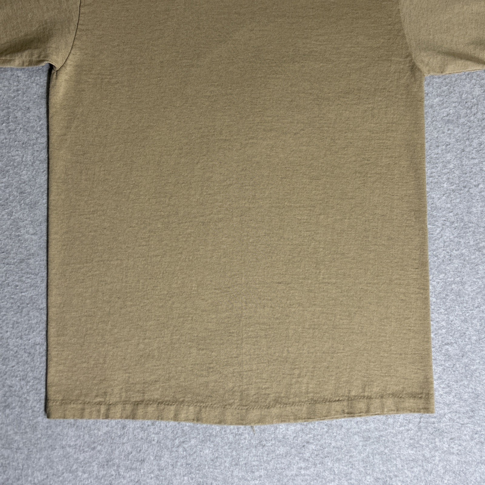 Vtg. 80s/90s Alore Single Stitch Blank Tan T-Shirt Small Made in USA Slub Cotton gallery