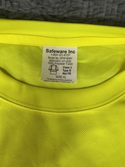 Class 3 Reflective Safety Yellow XL T-Shirt HIGH VIZ Safe Wear Pocket