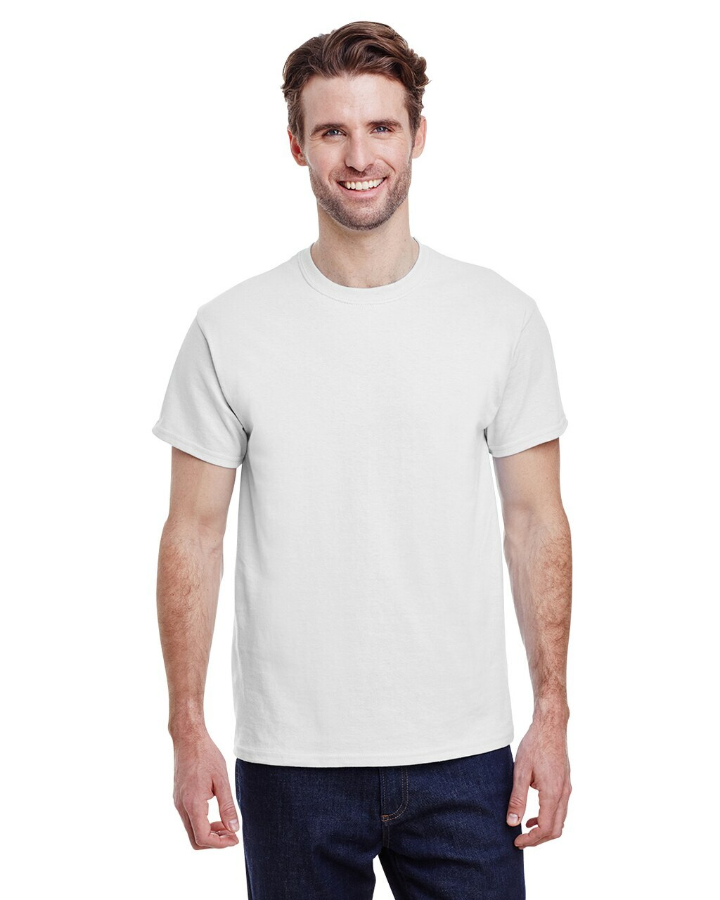 PACK OF 5 Gildan G500 Mens White T-Shirt Heavy Cotton™ 5.3 oz. 100% T Shirt gallery