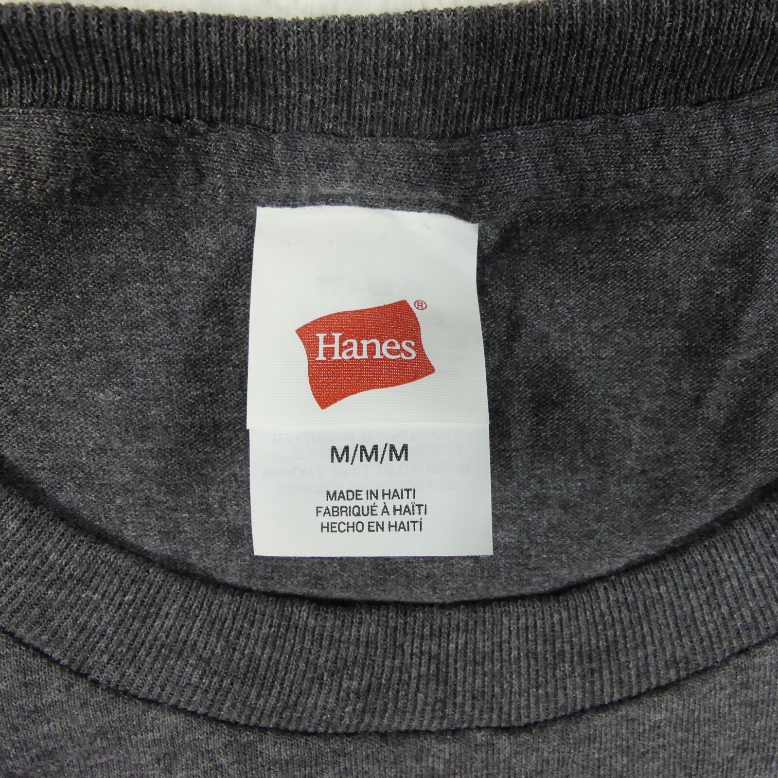 Hanes Shirts Mens Medium Grey Short Sleeve Cotton Blend Set Of 4 gallery
