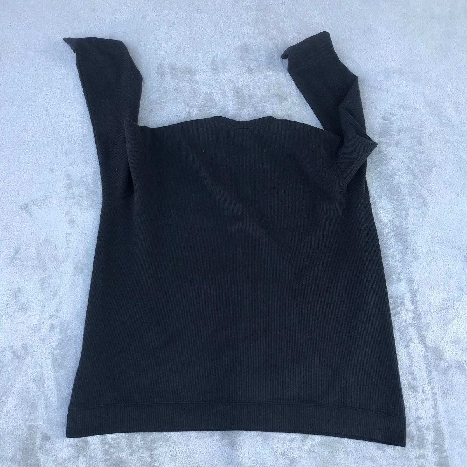 Columbia BLK Waffle Thermal Long Sleeve Kangaroo Pocket Black Shirt Men XXL gallery