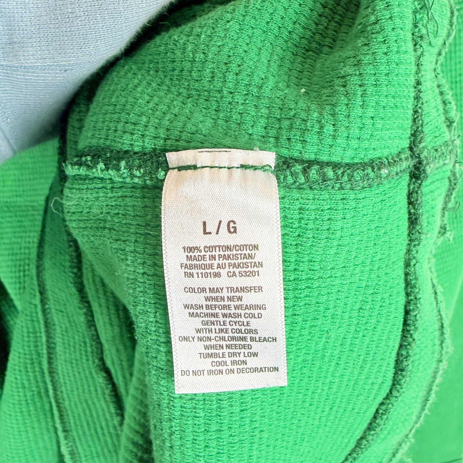 Vtg Y2K Aeropostale Mens Thermal Shirt Large Green Waffle Knit Skater Grunge gallery