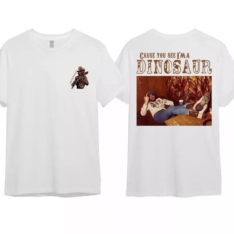 Hank Williams Jr. Dinosaur Western T-Shirt – Trending Cotton for Men, Women