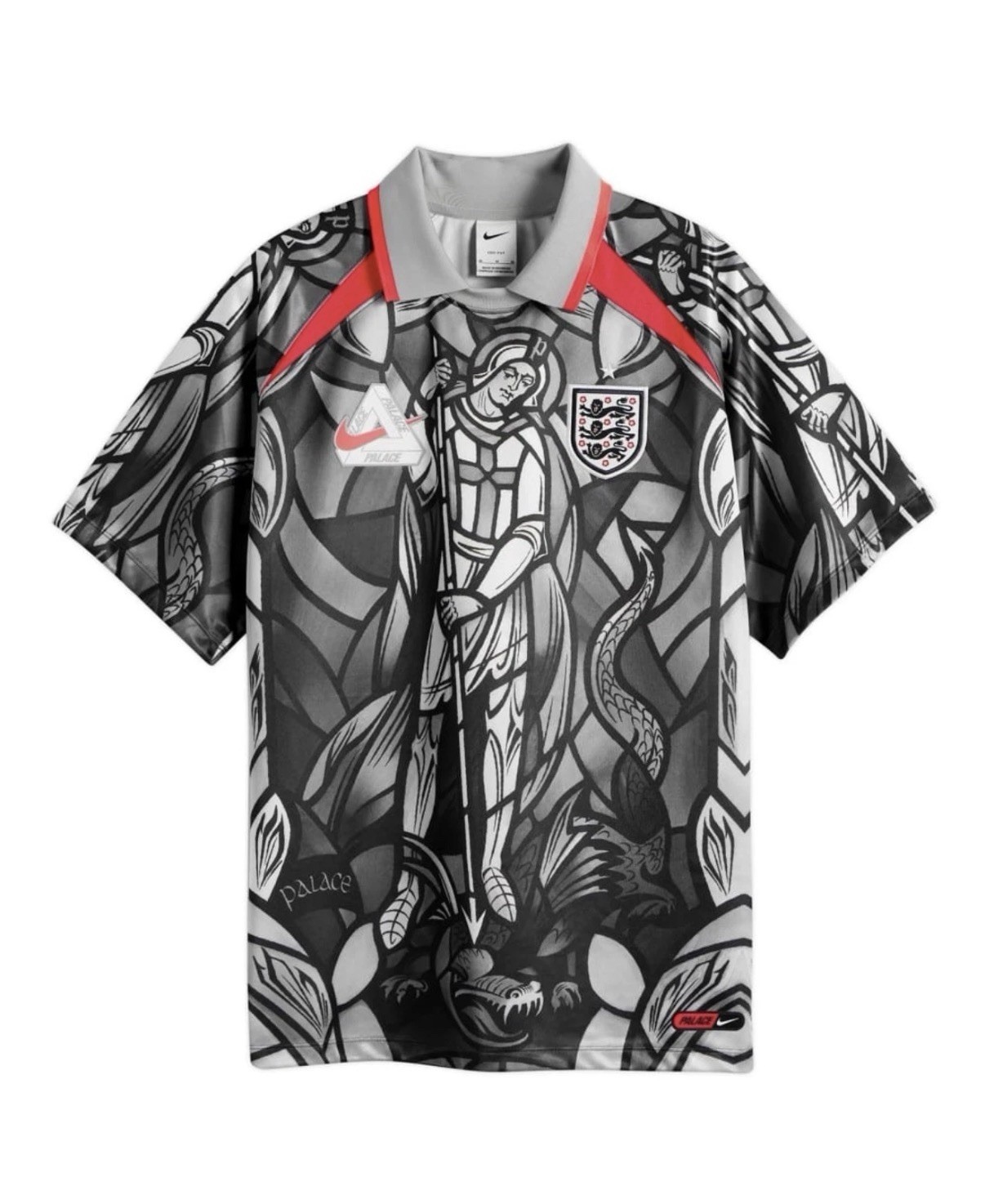 Palace x England Nike Jersey – Pewter Grey Black White – Size M IN-HAND