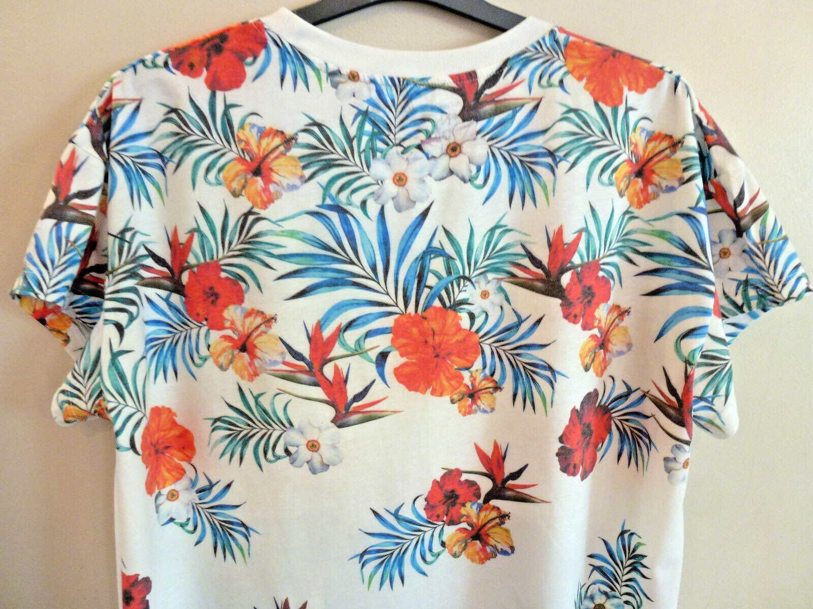 Jack Jones Floral T-Shirt Mens Short Sleeve Faded S BNWT RRP £25 Cloud Dancer gallery
