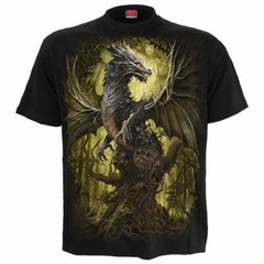 SPIRAL DIRECT OAK DRAGON L061 T-Shirt DragonBikerSkullWingsGothicOakForestTopTee