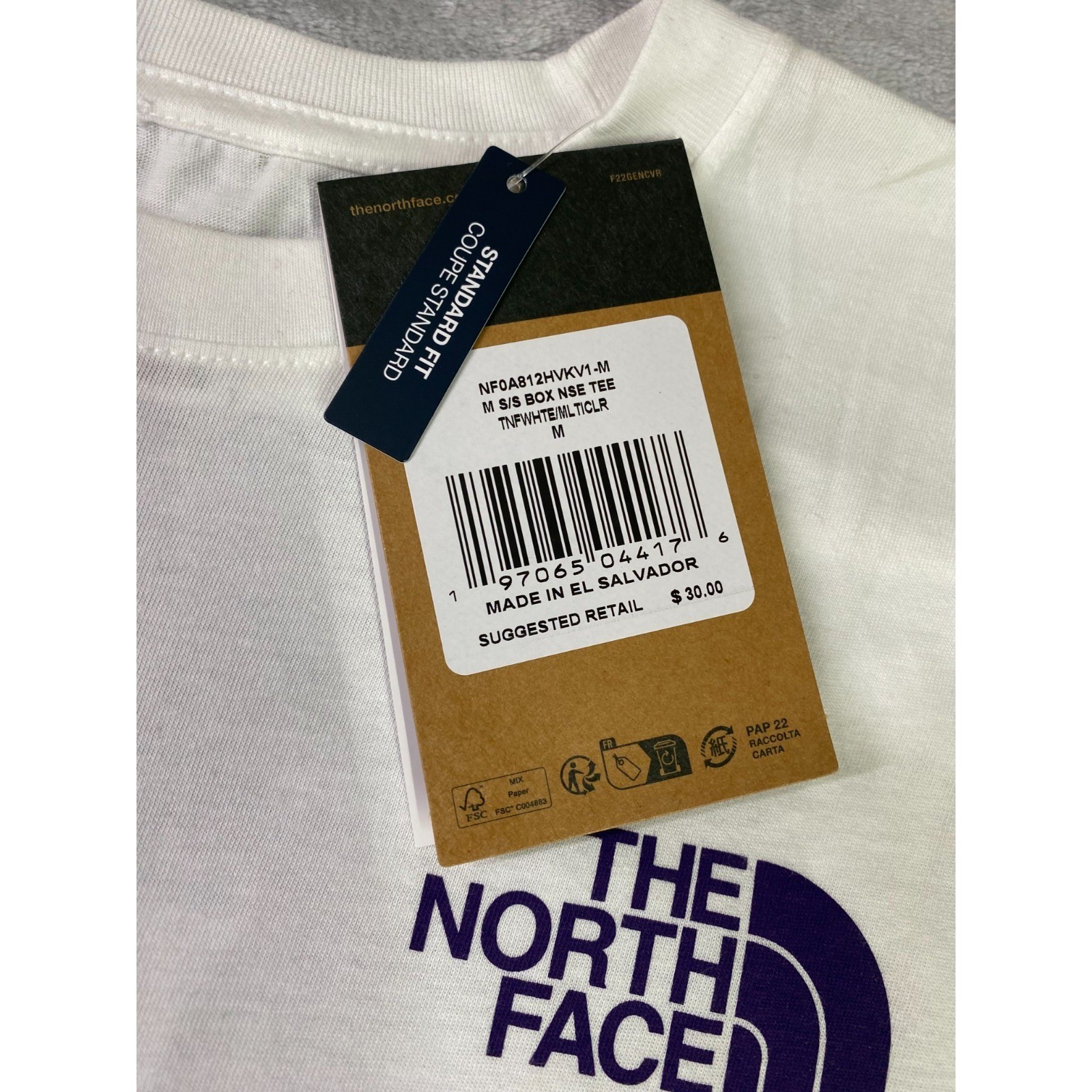 The North Face Box NSE T Shirt Mens M White Short Sleeve Graphic NWT Tee Logo gallery