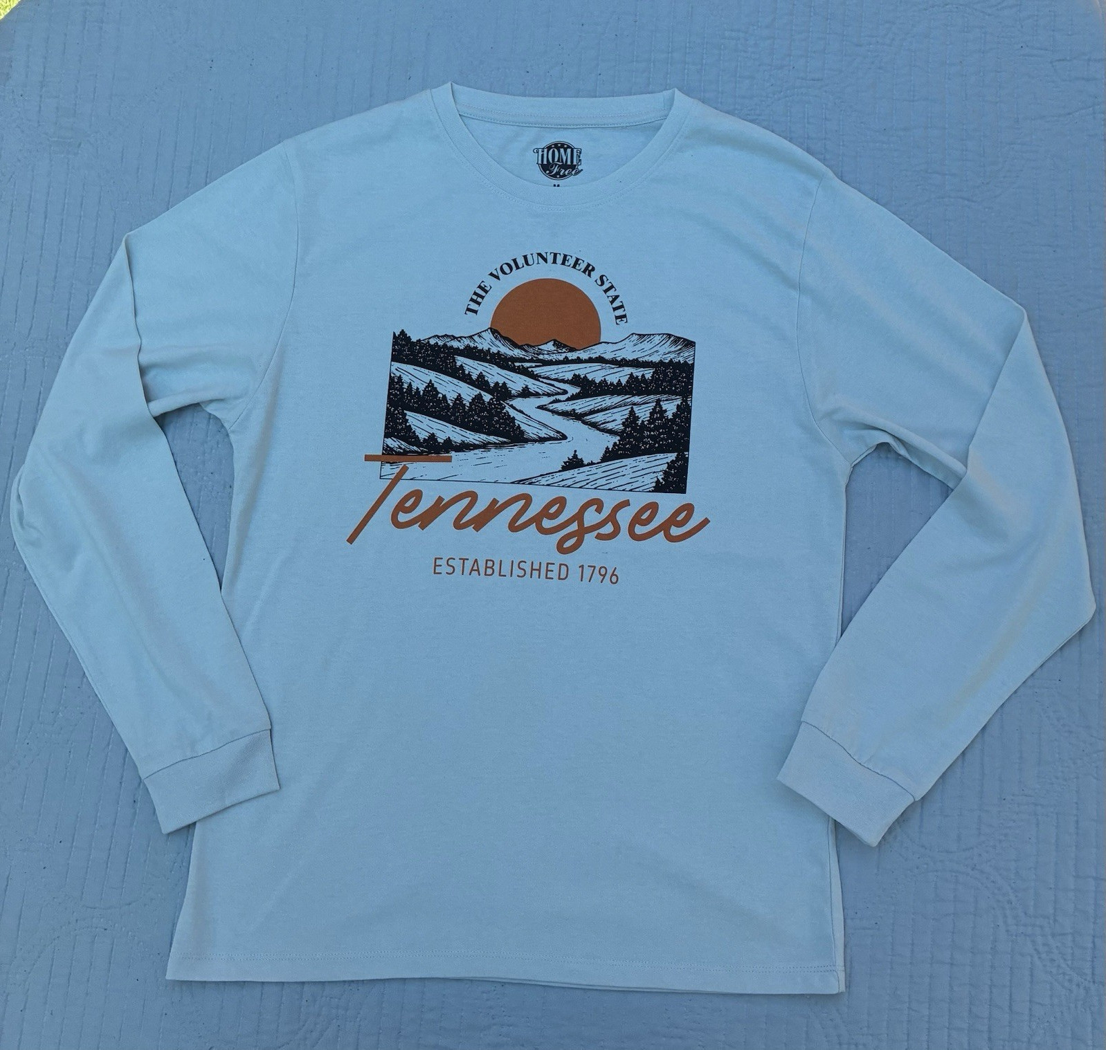 Home Free Light Blue Tennessee Volunteer State Graphic Long Sleeve Tee M