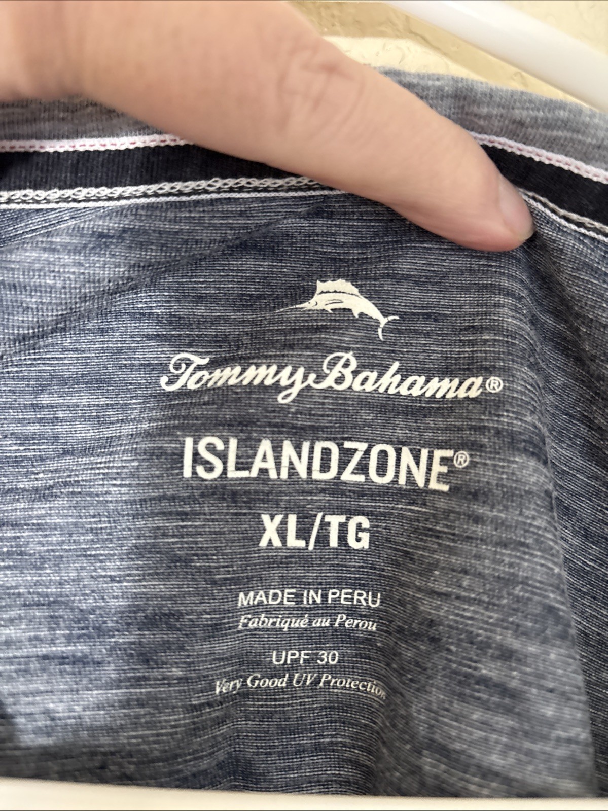 Tommy Bahama Men XL UPF 30 IslandZone Henley Shirt Gray Heather gallery