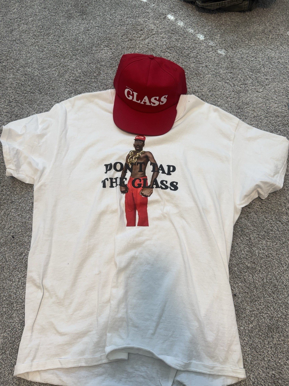 Tyler The Creator Don’t Tap The Glass White Large T-shirt With Adjustable Hat gallery