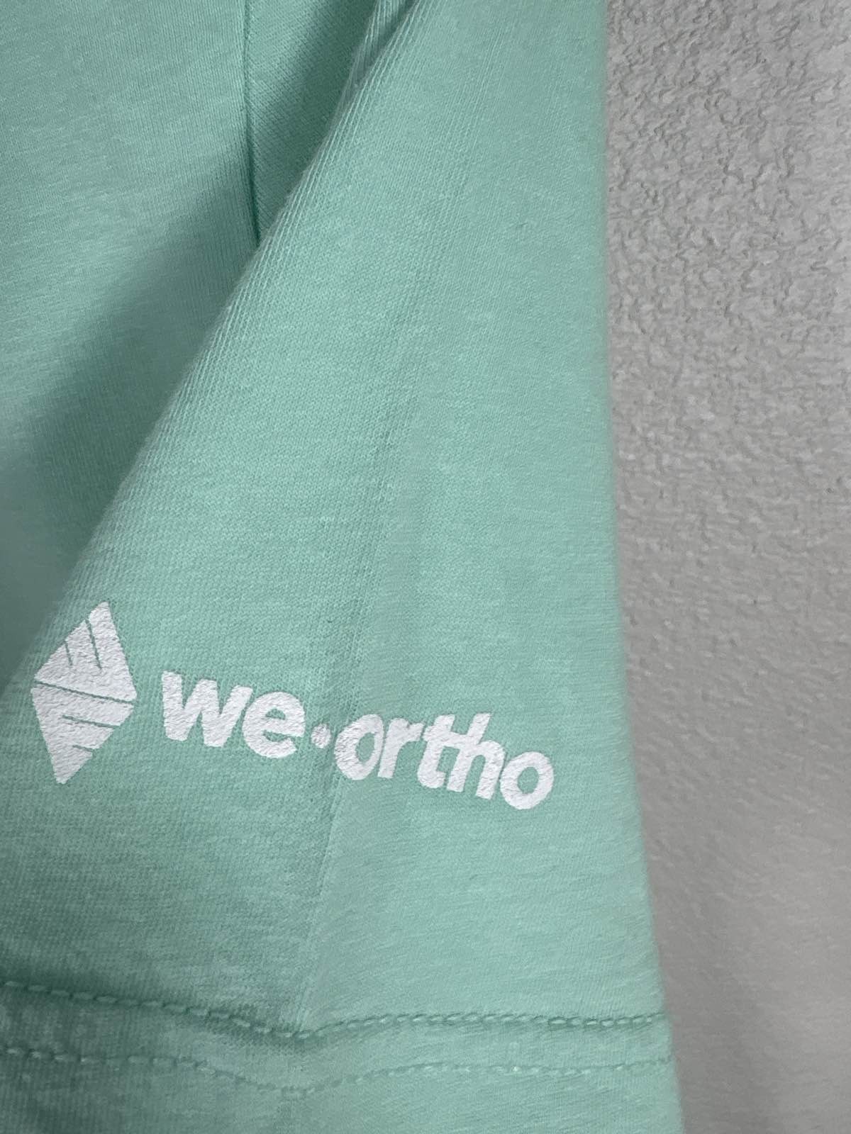 We Ortho Unisex S Turquoise Cotton Crewneck T-Shirt gallery