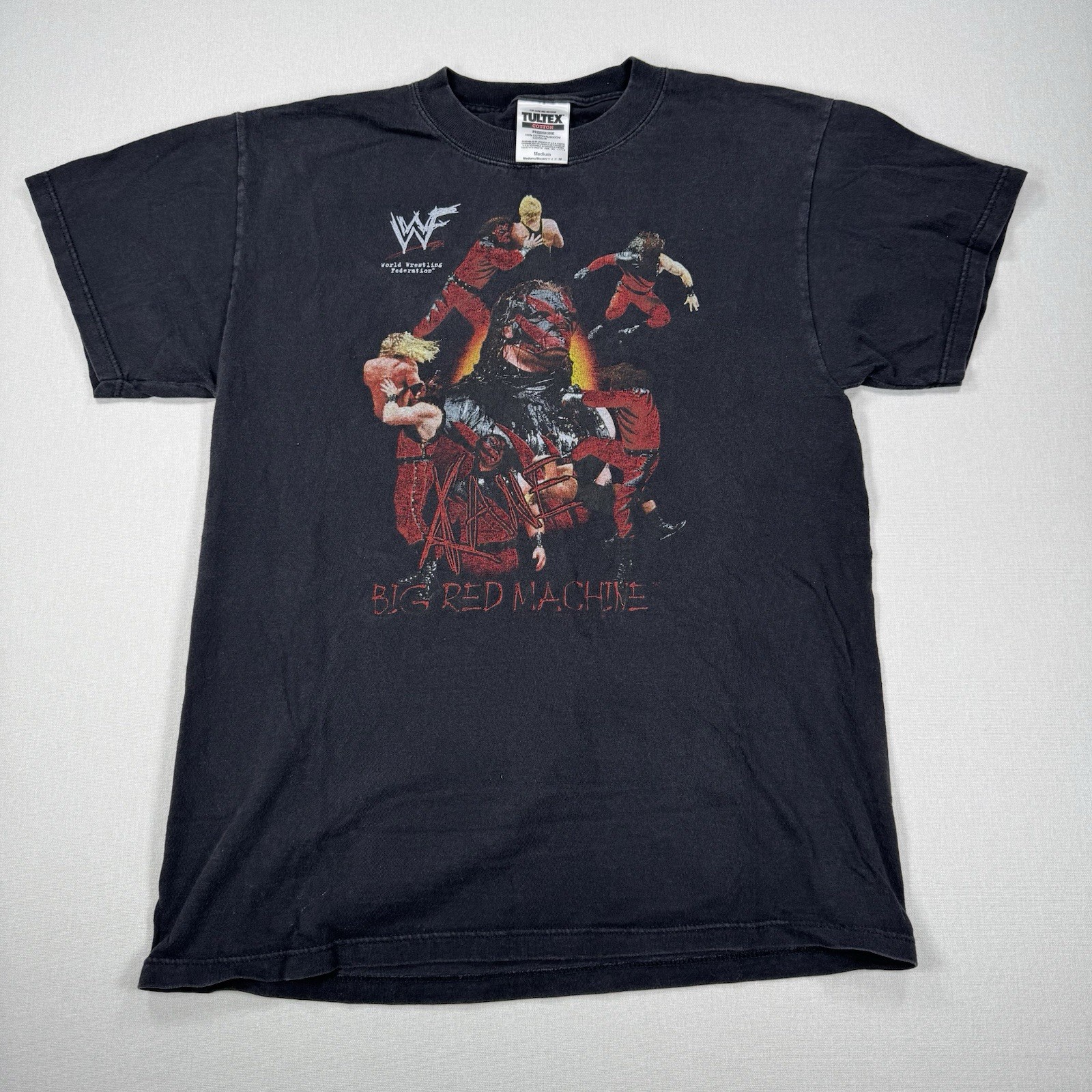 Vintage WWF Kane Wrestling T-Shirt Mens Medium Big Red Machine Tultex
