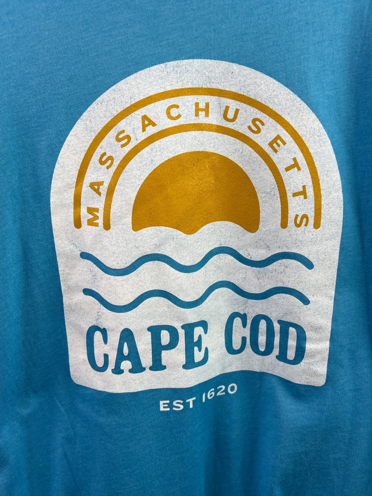 Massachusetts Cape Cod T-Shirt Medium Blue Crewneck Short Sleeve Cotton USA gallery