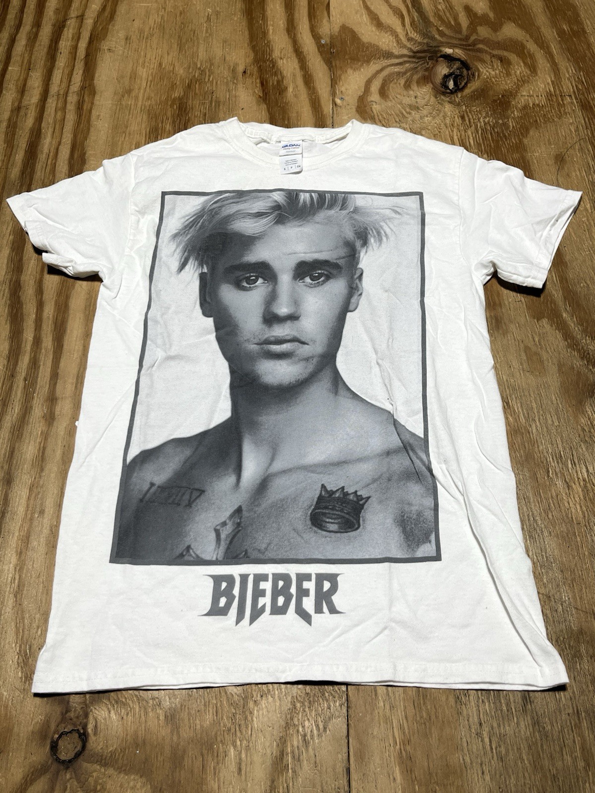 Justin Bieber Sorry White Graphic Shirt Adult S Crewneck Cotton @i9 Purpose Tour
