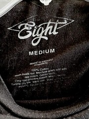 Medium NASA Embroidered Astronaut T Shirt, Black Eighty Eight Brand
