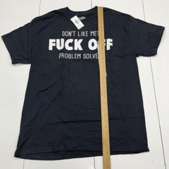Goodie Two Sleeves Black “Problem Solved” Printed T-Shirt Mens Size Large NEW